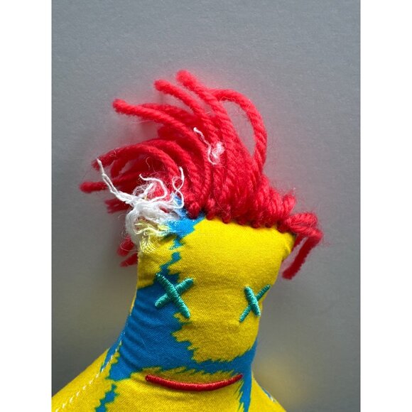 Dammit Doll Stress Flawed Relief Plush With Red Hair & Yellow/Blue Pattern 12" P - Picture 2 of 7